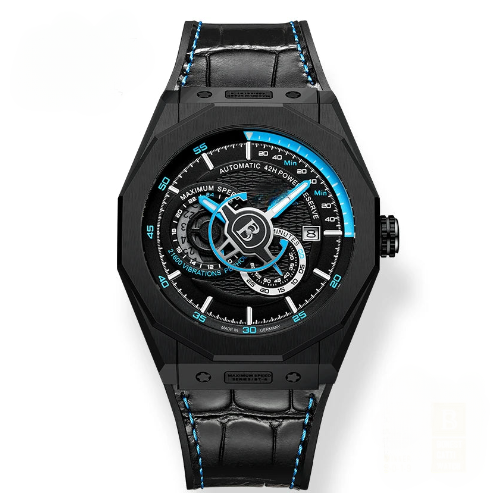Automatic Wrist Watch Leather Automatic Mechanical Waterproof Sports Watch
